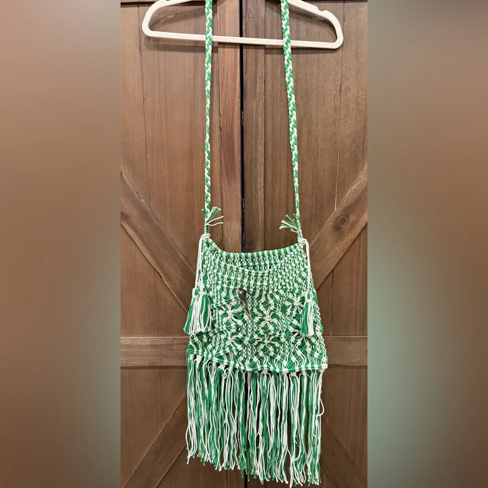 NWT RAJ LA Macramé‎ Fringe Crossbody